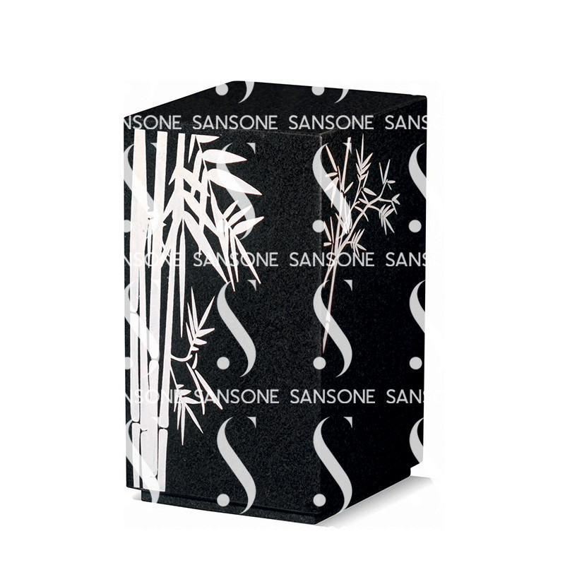 U50 - GRANITE MINI URN WITH PATTERNS - Sansone Collection
