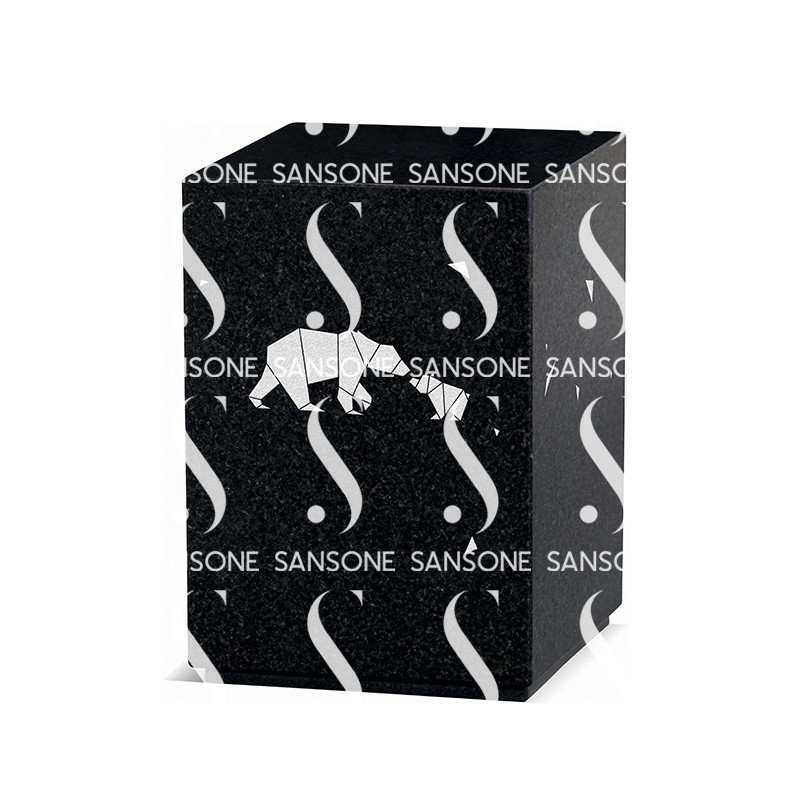 U50 - GRANITE MINI URN WITH PATTERNS - Sansone Collection