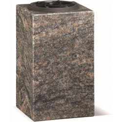 V01 - QUADRATISCHE VASE AUS GRANIT MIT EINFACHER ABSCHRÄGUNG - Sansone Collection