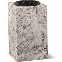 V01 - QUADRATISCHE VASE AUS GRANIT MIT EINFACHER ABSCHRÄGUNG - Sansone Collection