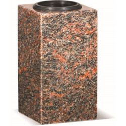 V01 - QUADRATISCHE VASE AUS GRANIT MIT EINFACHER ABSCHRÄGUNG - Sansone Collection