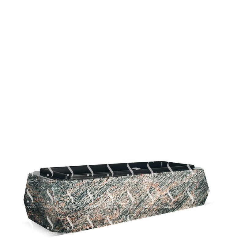 JM02 - MASSIVE PLANTER WITH DOUBLE BEVEL - Sansone Collection