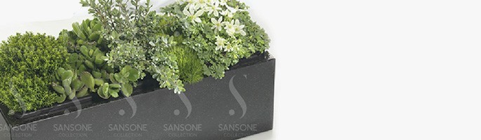 Jardinières funéraires en granit pour monument - Sansone Collection