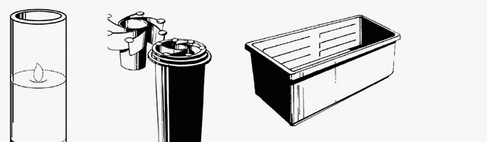 Kunststoffbehälter für Waschbecken und Übertöpfe - Sansone Collection